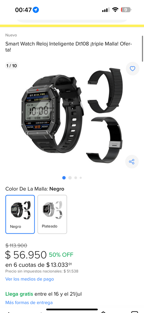 Đồng hồ thông minh DTNO.1 DT108, nghe gọi điện thoại, đọc thông báo, chống nước… - Ảnh 2