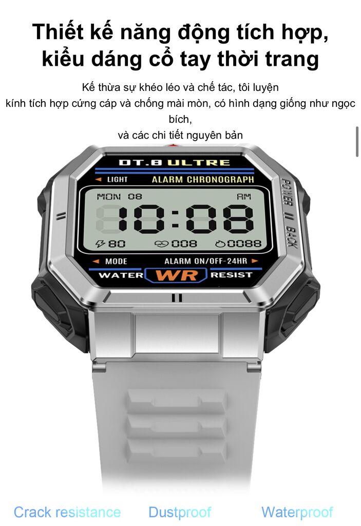 Đồng hồ thông minh DTNO.1 DT108, nghe gọi điện thoại, đọc thông báo, chống nước… - Ảnh 6