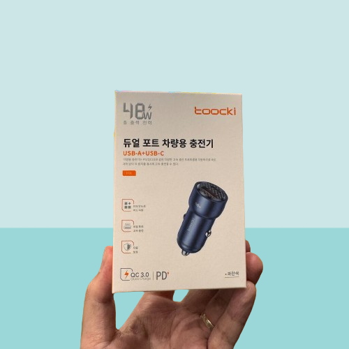 Sạc xe hơi 48W, 2 cổng USB-A + USB-C Toocki - Ảnh 3