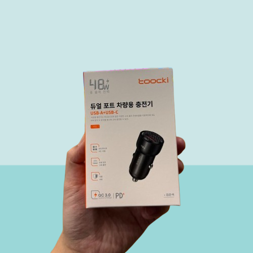 Sạc xe hơi 48W, 2 cổng USB-A + USB-C Toocki - Ảnh 2