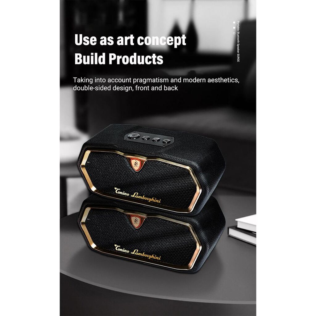 Loa Bluetooth Torino Lamborghini TL89 – Da Nappa, Logo mạ vàng 18K, có TWS, CS 20W - Ảnh 5