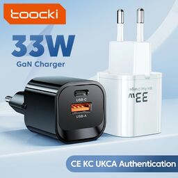Củ sạc nhanh Toocki 33W GaN USB-C + USB-A