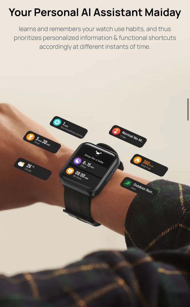 Đồng hồ thông minh Xiaomi Maimo Watch Flow, màn AMOLED, GPS độc lập - Ảnh 9