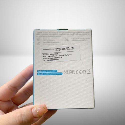 Củ sạc nhanh 36W xe hơi kèm cáp C to C AINOPE E71, hỗ trợ sạc nhanh PPS sêu nhỏ - Ảnh 4