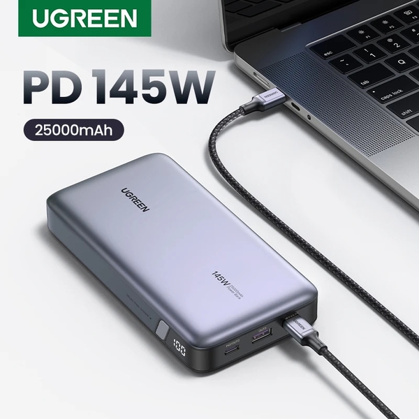 {Giao 30/9} Pin Dự Phòng UGREEN 25000mAh 145W sạc nhanh hai chiều cho Laptop, Điện Thoại