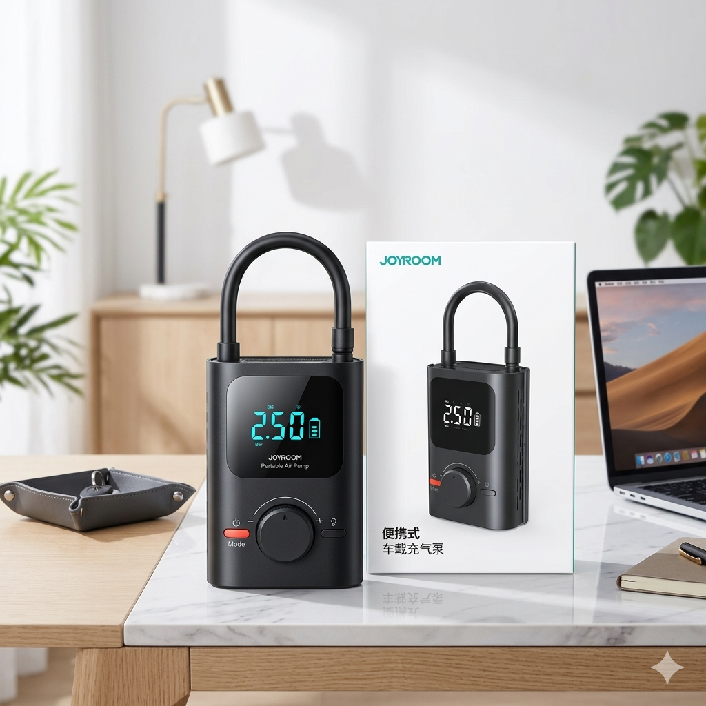 Máy bơm lốp xe hơi JOYROOM CP121 không dây ( sạc Pin ) - Ảnh 2