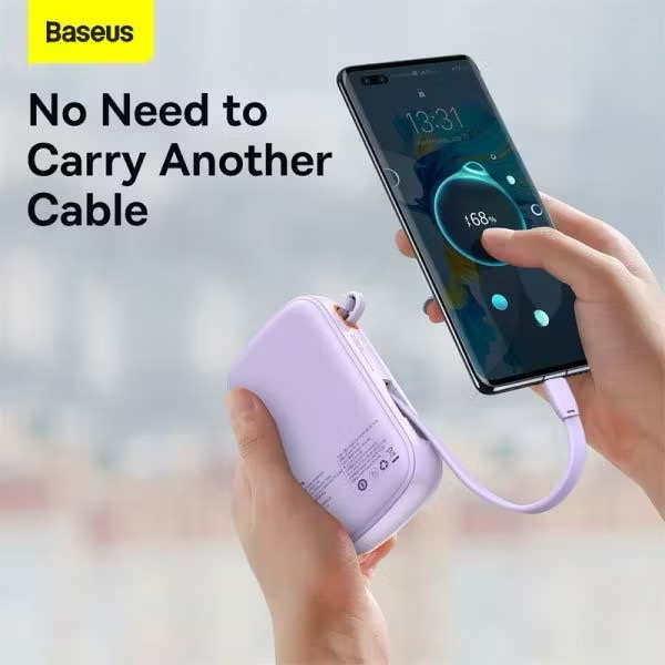 Pin Dự Phòng Baseus Airpow 20.000mAh sạc nhanh 20W liền dây cáp Lightning - Ảnh 5