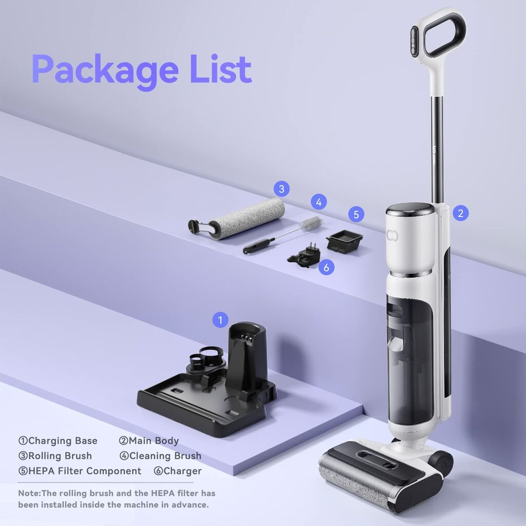 Máy lau nhà & hút bụi INXNI Z3 Pro 3 trong 1, tự sấy giẻ, diệt khuẩn - Ảnh 6
