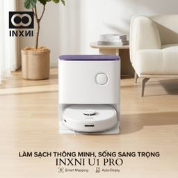 Robot hút bụi lau nhà INXNI U1 PRO tự giặt, sấy khô giẻ, khử khuẩn ion bạc, bản Q.Tế