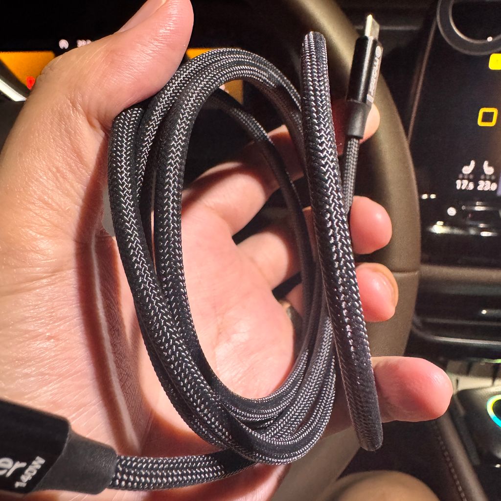 Dây cáp sạc nhanh Mazer 140W dài 1.5m dây dù cước ( ko hộp ) - Ảnh 3