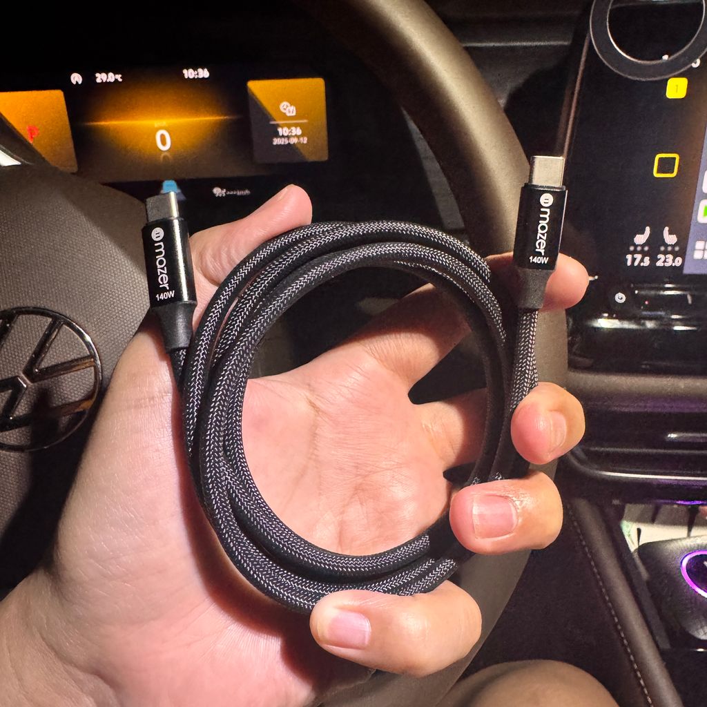 Dây cáp sạc nhanh Mazer 140W dài 1.5m dây dù cước ( ko hộp ) - Ảnh 4