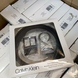 Bộ thắt lưng nam Calvin Klein (2 mặt + 1 dây da) CK