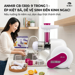 Máy ép chậm trục ngang 9 trong 1 ANMIR CB-1300 - hộp xấu