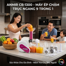 Máy ép chậm trục ngang 9 trong 1 ANMIR CB-1300 - hộp xấu