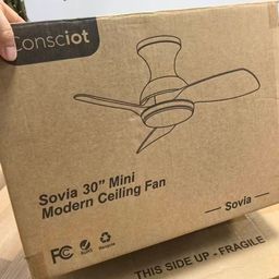 Quạt trần ConscioT Sovia, gió đảo chiều, đèn led, có remote ( hàng Amazon Mỹ )