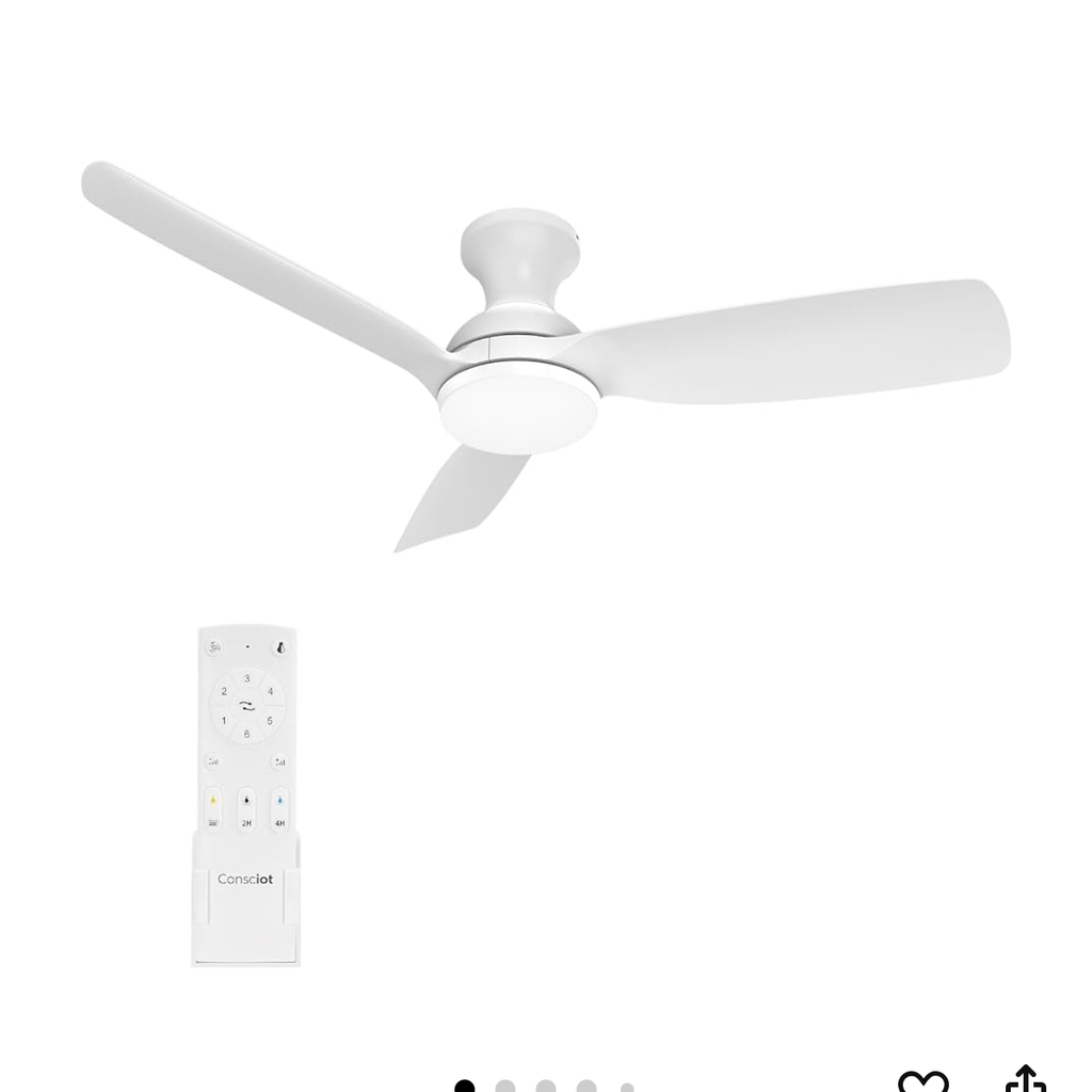 Quạt trần ConscioT Sovia, gió đảo chiều, đèn led, có remote ( hàng Amazon Mỹ ) - Ảnh 2