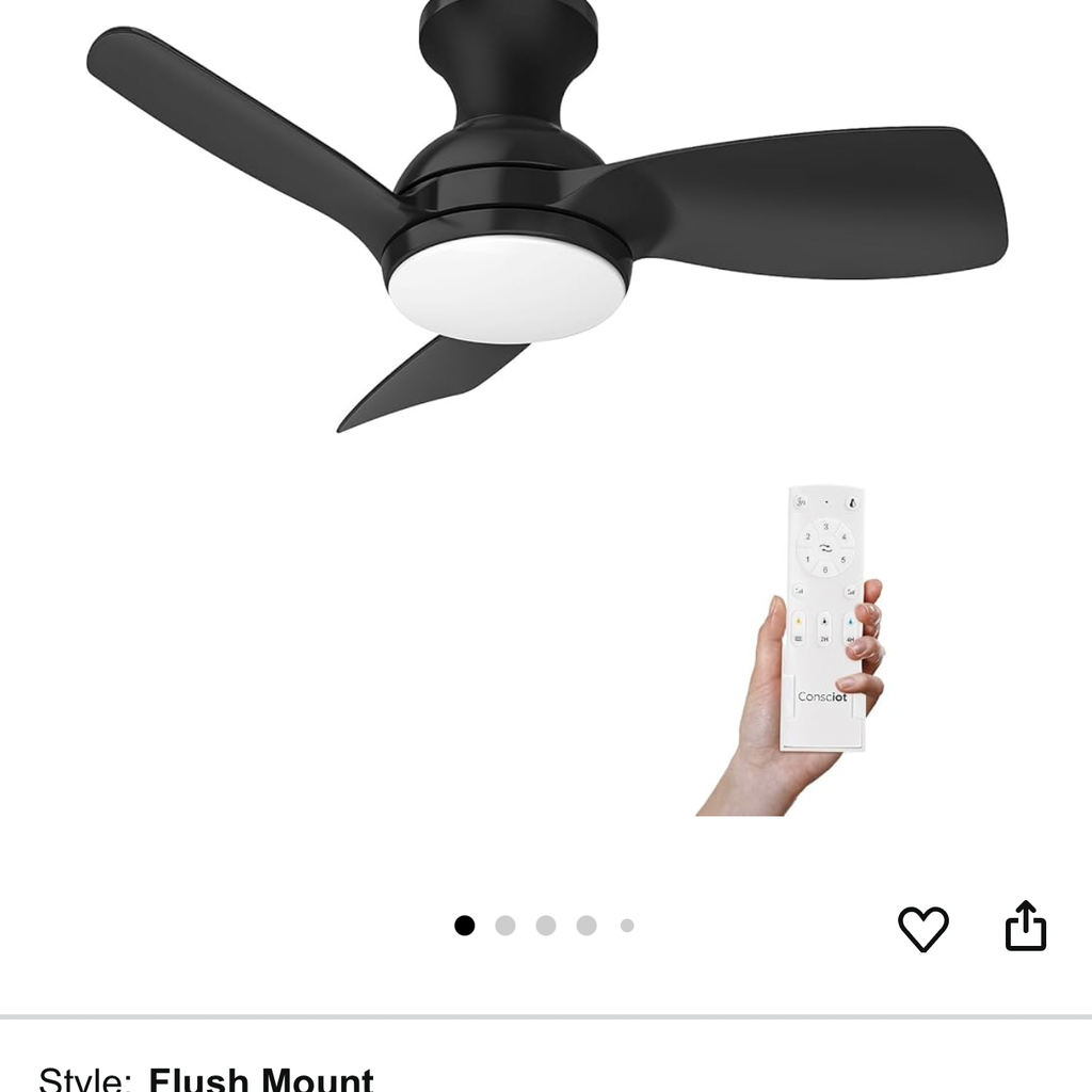 Quạt trần ConscioT Sovia, gió đảo chiều, đèn led, có remote ( hàng Amazon Mỹ ) - Ảnh 3