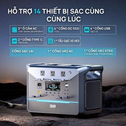 Trạm sạc 1800W DaranEner NEO 1500 Pro, có chức năng UPS