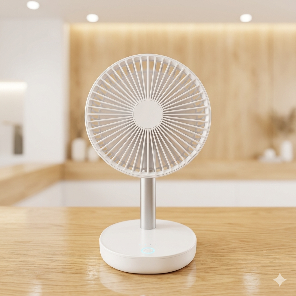 Quạt sạc tích điện để bàn Xiaomi JIPIN JP-F05 , có 5 cánh quạt , ngăn chứa hương liệu - Ảnh 5