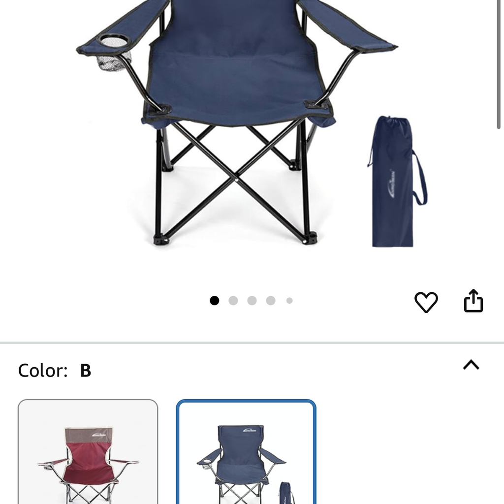 Ghế xếp di động hãng Whotman có tựa tay, ngồi trà đá, câu cá, camping ( Amazon Mỹ ) - Ảnh 2