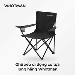 Ghế xếp di động hãng Whotman có tựa tay, ngồi trà đá, câu cá, camping ( Amazon…