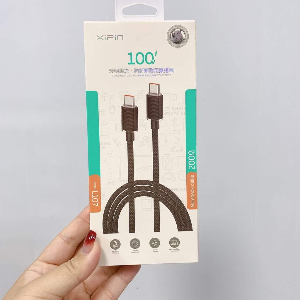 Cáp sạc nhanh PD 1.2m/2m 100w XiPin Type C to Type C - Ảnh 2