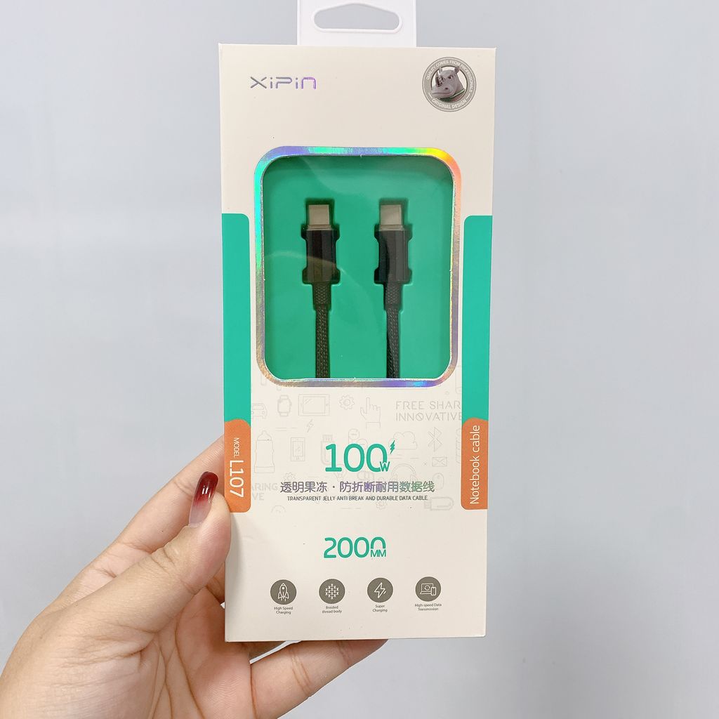 Cáp sạc nhanh PD 1.2m/2m 100w XiPin Type C to Type C - Ảnh 3