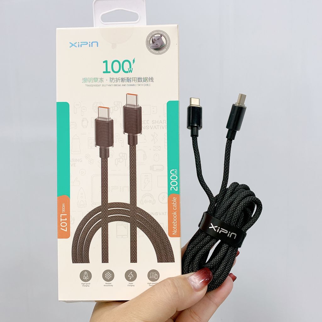 Cáp sạc nhanh PD 1.2m/2m 100w XiPin Type C to Type C