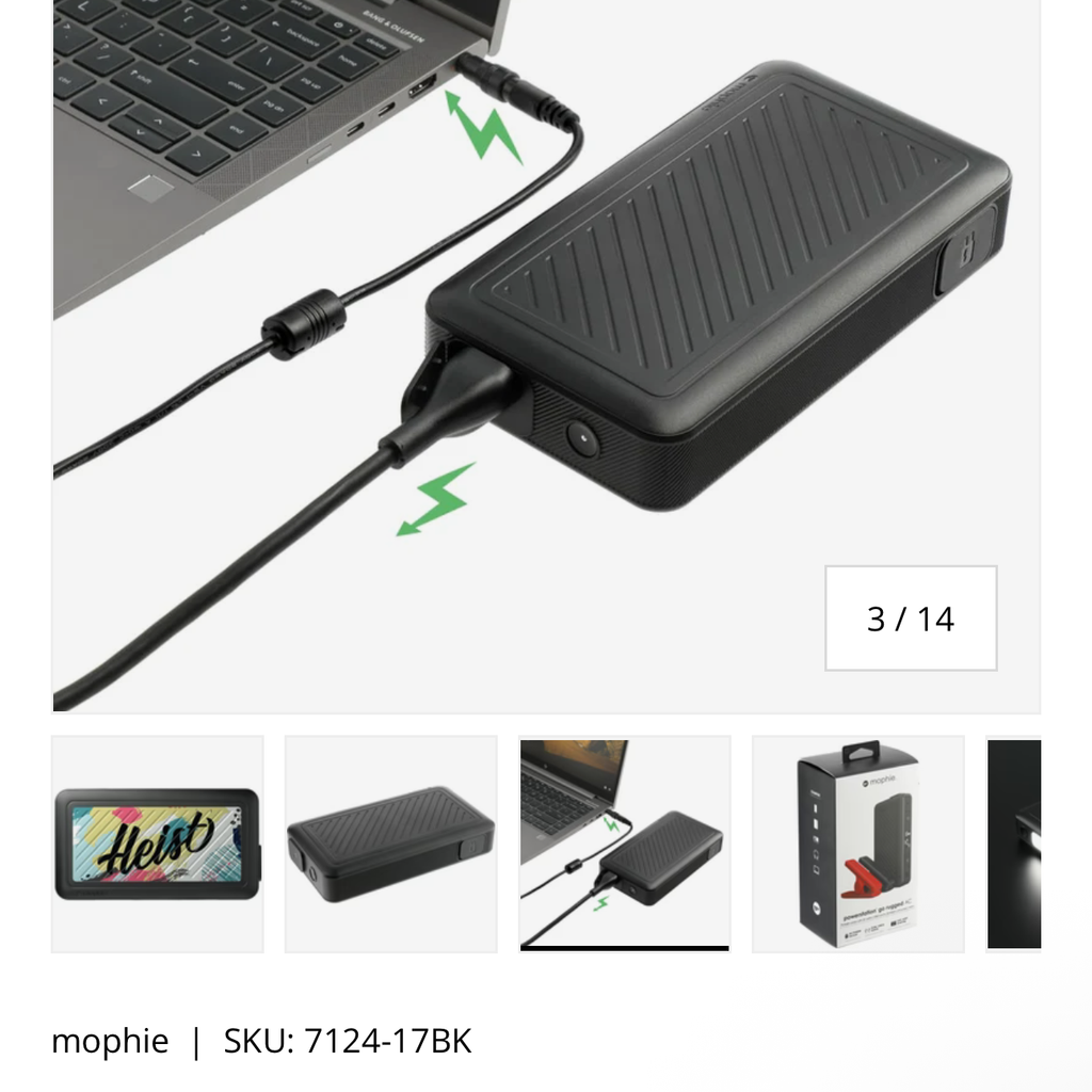 {Order giao 25/1} Pin dự phòng 15000mAh hãng Mophie, kích bình ắc quy oto, xe máy, cổng AC( ko hộp) - Ảnh 2