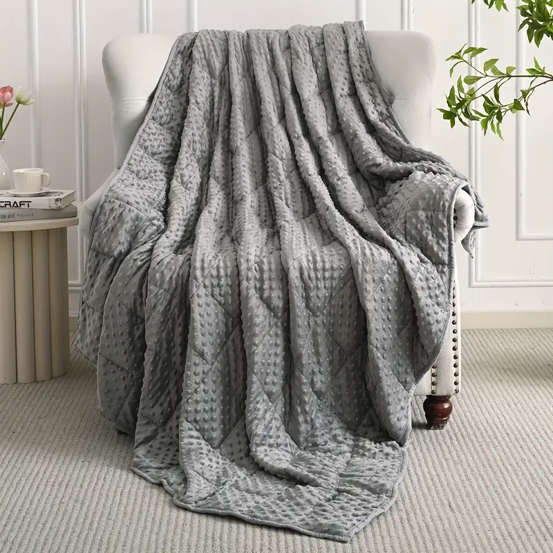 Chăn trọng lực mặt lông - nhung mềm mại cao cấp X002HYM9RP (1m4 x 2m / 3.2kg)