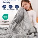 Chăn trọng lực đơn, vỏ lông - nhung mềm mại cao cấp (104cm x 152cm - 10ib) tiêu chuẩn OEKO TEX - Ảnh 9