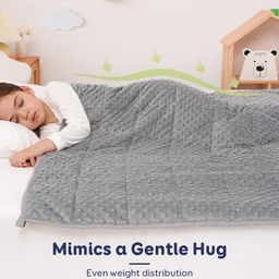 Chăn trọng lực đơn, vỏ lông - nhung mềm mại cao cấp (104cm x 152cm - 10ib) tiê…