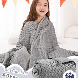 Chăn trọng lực đơn, vỏ lông - nhung mềm mại cao cấp (104cm x 152cm - 10ib) tiê…