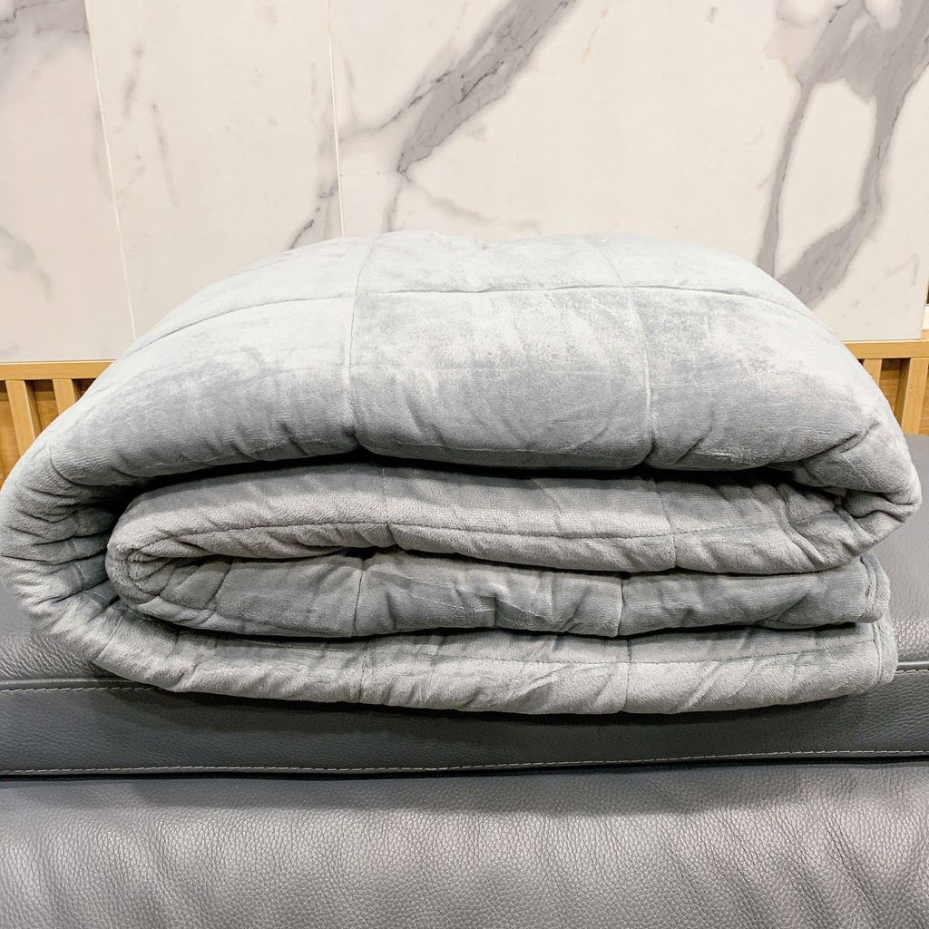 Chăn trọng lực mặt nhung - lông cừu (150cm x 200cm x 11,3kg) - Ảnh 2