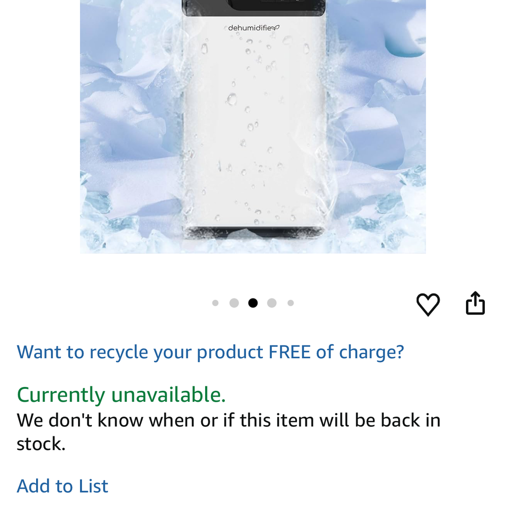 Máy hút ẩm bán dẫn thông minh Dehumidifier (hàng Amazon Mỹ )- có remote, đèn diệt khuẩn - Ảnh 2