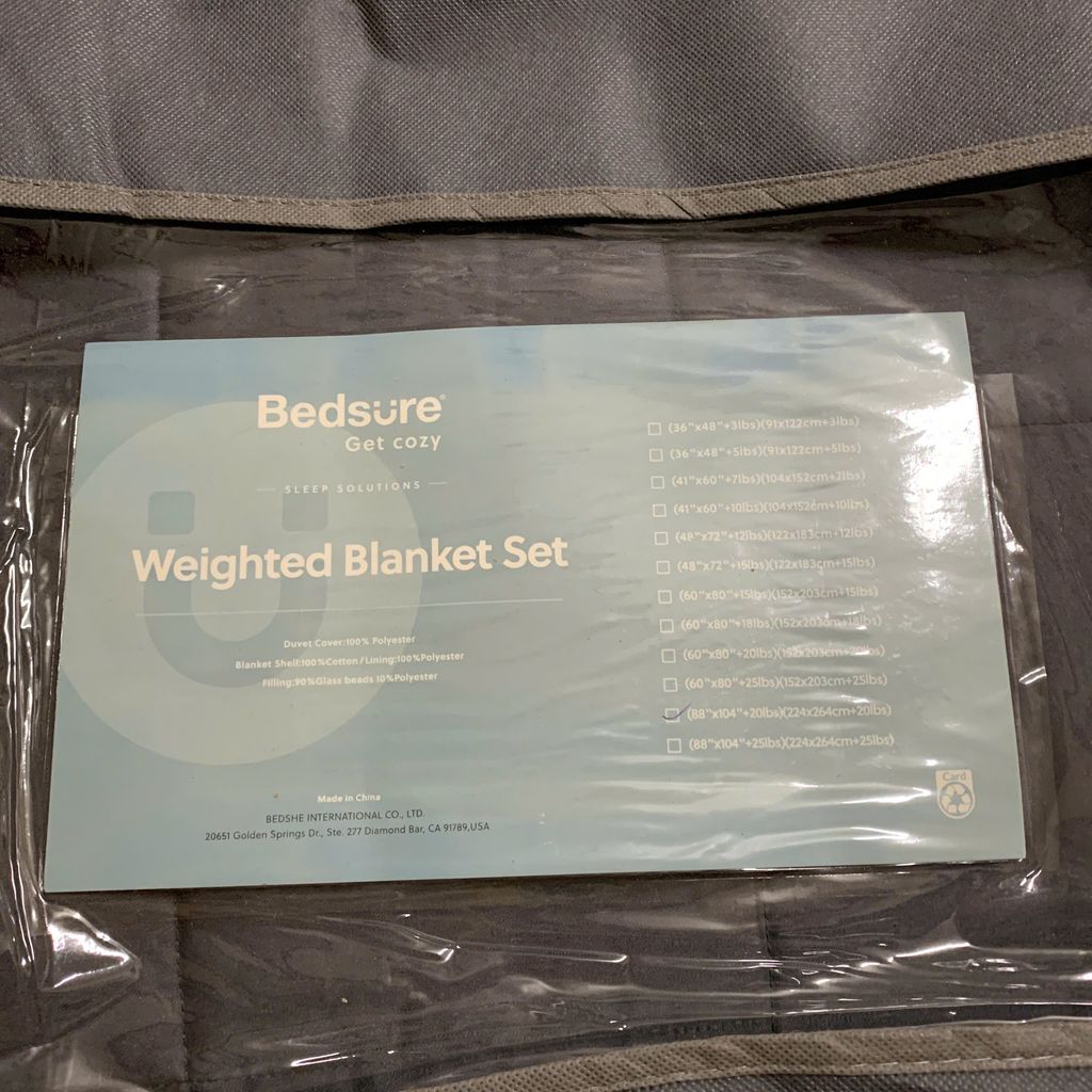 Chăn bông trọng lực hãng BEDSURE - Mỹ (224cm x 264cm + 9.07kg) - Ảnh 10