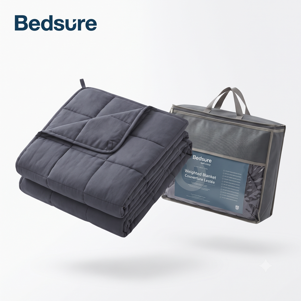 Chăn bông trọng lực hãng BEDSURE - Mỹ 224cm x 264cm + 9.72kg (88x104 + 20ibs)