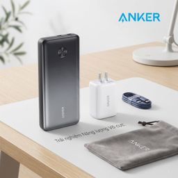 Pin dự phòng Anker 25600mAh A1291 sạc nhanh 87W - kèm củ sạc 65w + cáp C to C