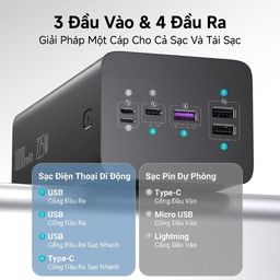 Pin dự phòng ROMOSS 60.000mAh PEA57, sạc nhanh 22.5W ( new - ko hộp)