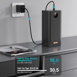 Pin dự phòng ROMOSS 60.000mAh PEA57, sạc nhanh 22.5W ( new - ko hộp)