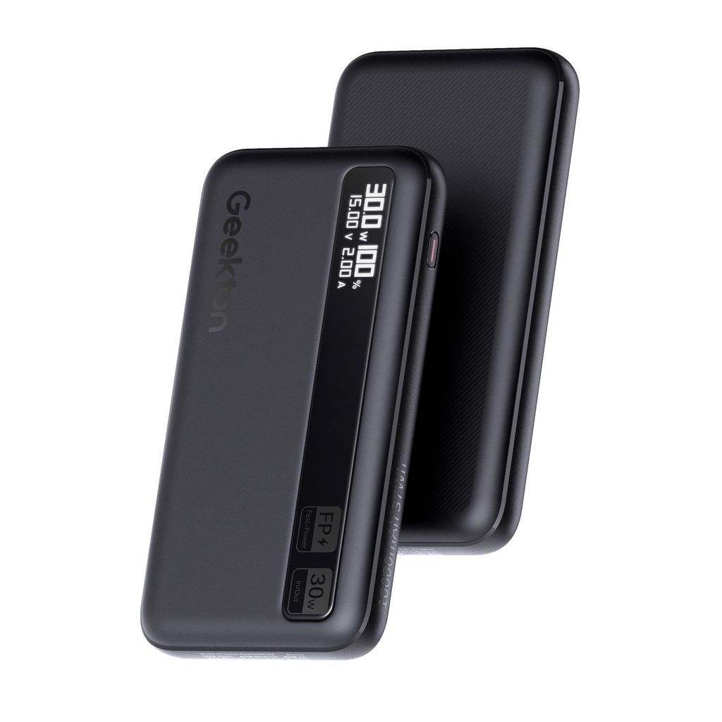  Pin dự phòng 10.000 Geekton C1110mAh sạc nhanh 30W - có màn hình đo dòng sạc