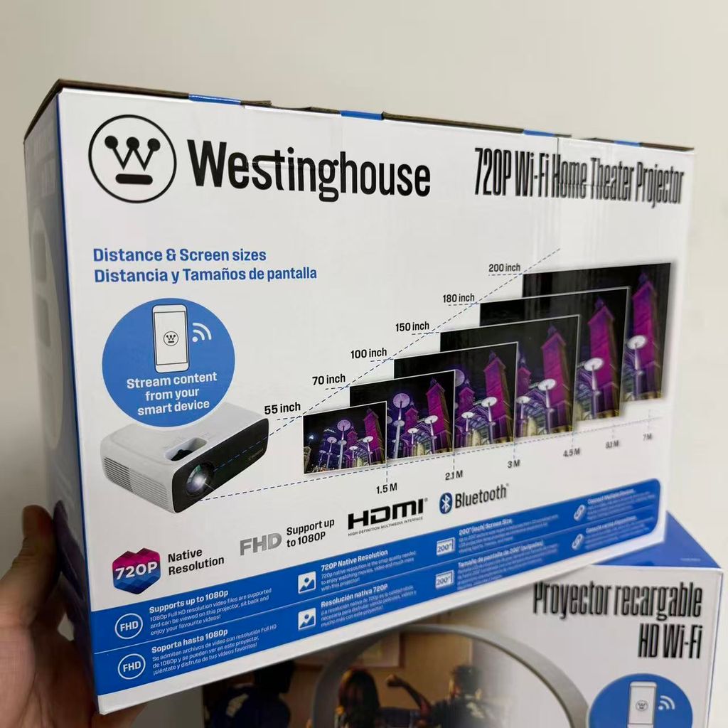 Máy chiếu Westinghouse WOPJ509 – 720P Wi-Fi Home Theater Projector - Ảnh 4