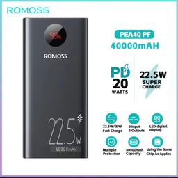 Pin dự phòng 40.000mAh ROMOSS PEA40PF sạc nhanh 22.5W (New ko hộp, có xước nhẹ)