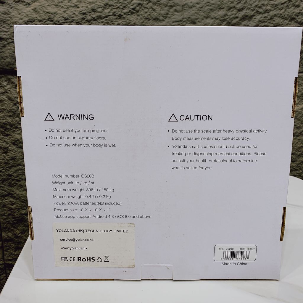 Cân điện tử hãng YOLANDA -  CS20B, kết nối App điện thoại - Ảnh 6