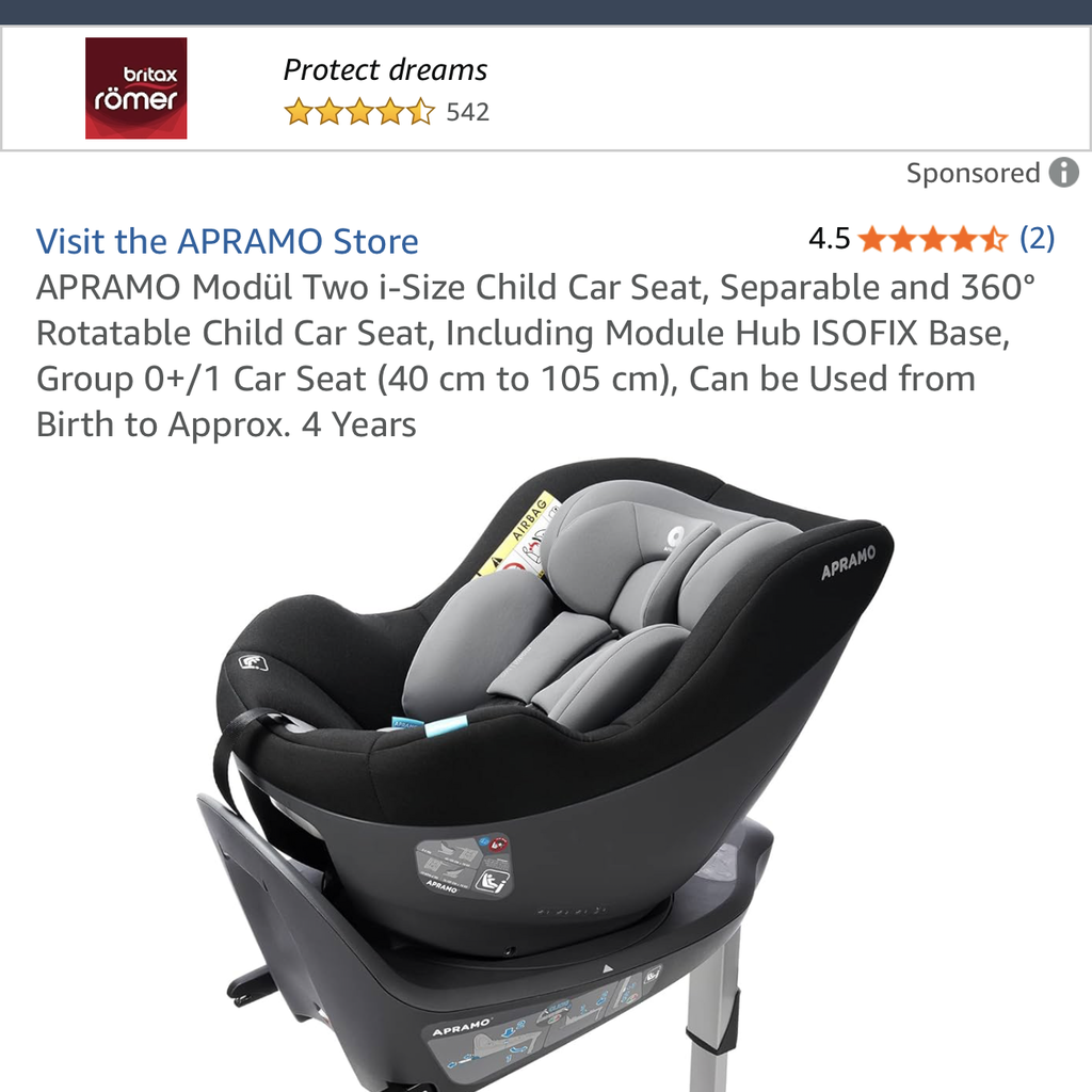 Ghế an toàn ô tô trẻ em APRAMO METRO HUB ( UK ) – Xoay 360°, khoá ISOFIX - Ảnh 5