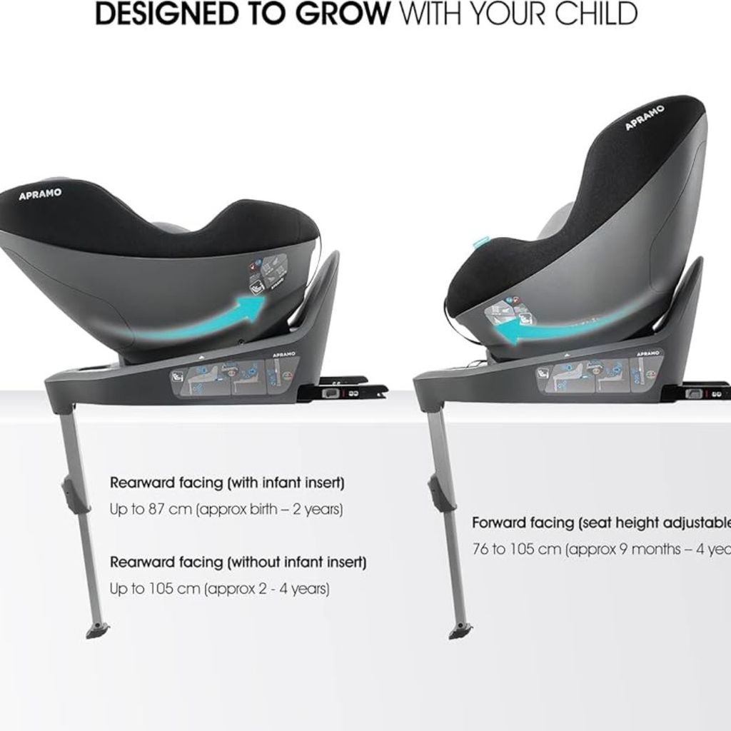 Ghế an toàn ô tô trẻ em APRAMO METRO HUB ( UK ) – Xoay 360°, khoá ISOFIX - Ảnh 10