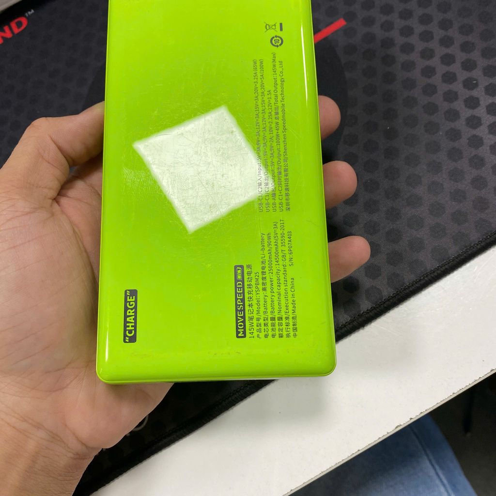 Pin dự phòng MOVESPEED 130W - 25.000mAh – PD 100W – Sạc Lap/Mac – 3 cổng sạc – ko hộp, xước nhẹ - Ảnh 7