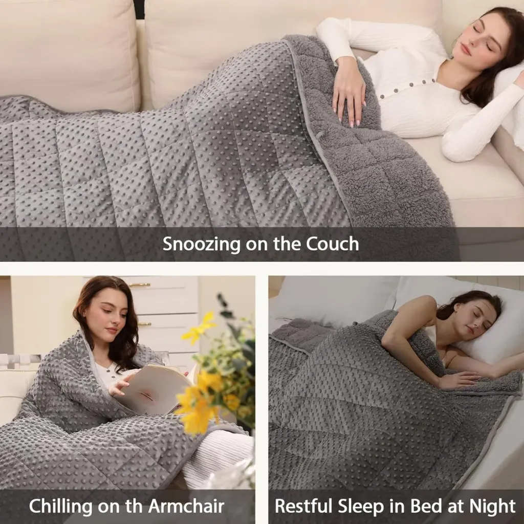 Chăn trọng lực lông cừu hãng RHINO CAVALIER - 150 x 200 x 9kg - Ảnh 5