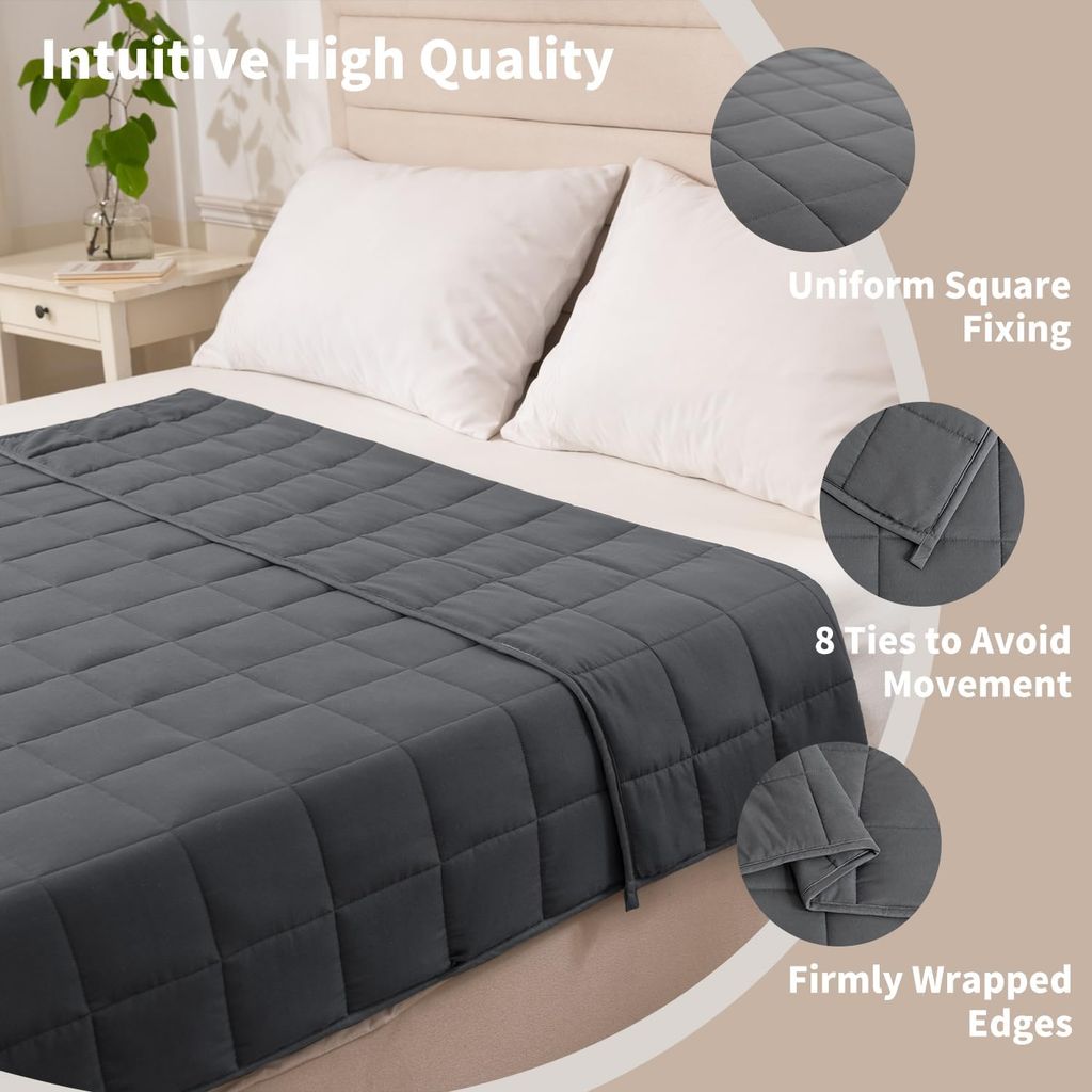 Chăn trọng lực hãng Hushblanket - 150cm x 200cm x 8kg - Ảnh 6