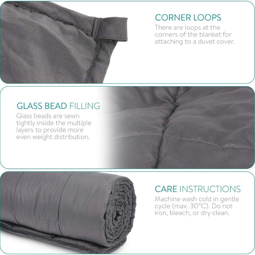 Chăn trọng lực hãng Hushblanket - 150cm x 200cm x 8kg - Ảnh 3